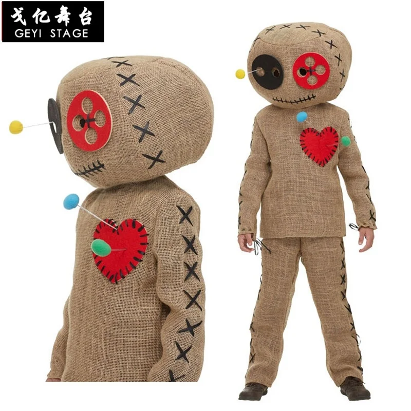 Роскошный костюм униформы из мешковины кукла вуду для хэллоуивечерние косплея