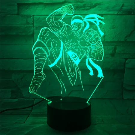

3D Lamp League of Legends The Blind Monk Figure Led Night Light for Game Room Decor Smart Control Novelty Lighting LOL Cool Gift