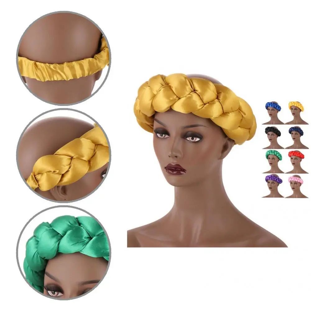 

Stylish Women Headband Good Elasticity Accessory Thick Braided Headwrap Hair Holder Headwrap