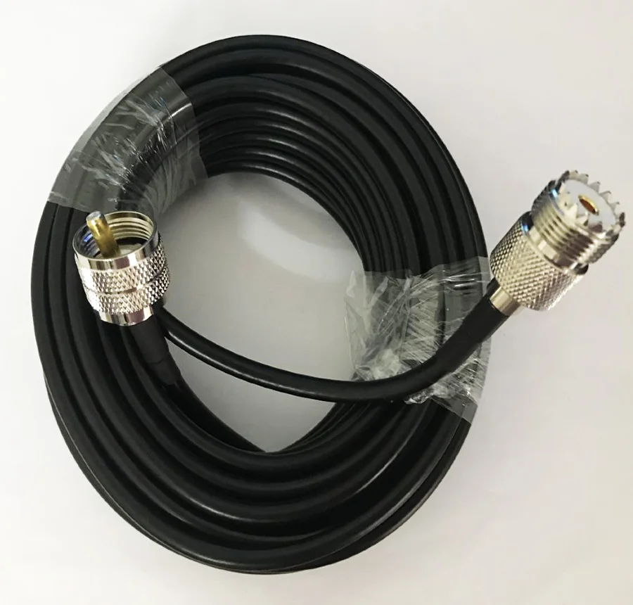 Коаксиальный кабель RG58 UHF PL259 штыревой к UHF SO239 гнездовой соединитель косичка коаксиальный кабель 50 см 1 м 2 м 3 м 5 м 10 м 15 м 20 м 30 м