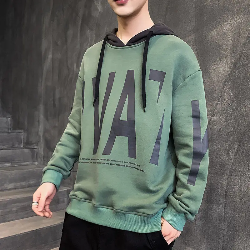 

2020 New Fashion Patchwork Hoodies Male Printed Hooded Sweatshirt Fashion Ins Coat Top Casual Harajuku Hoodie for Young Men