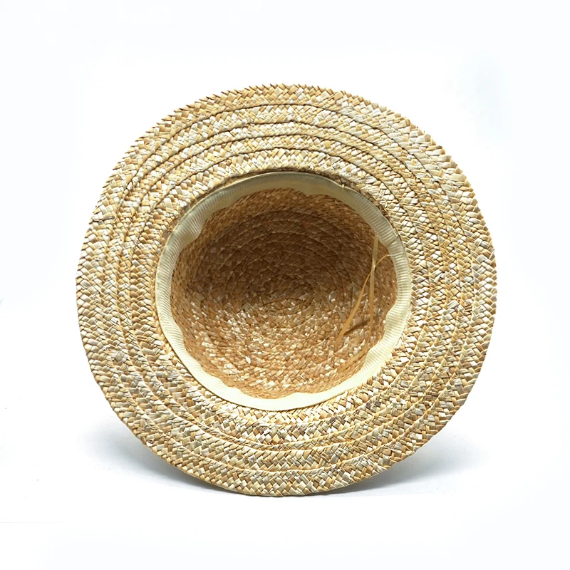 

Summer Flat sun hats for women chapeau straw Big side hat panama style cappelli Side with bow Ribbon Beach bucket cap girl topee