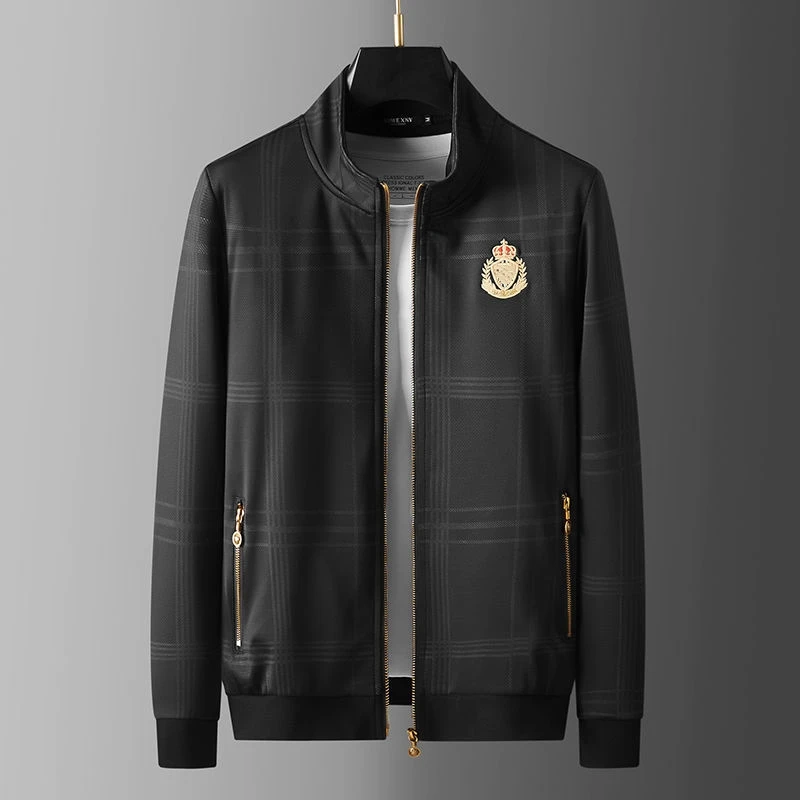 Мужской повседневный спортивный кардиган с воротником-стойкой Модный