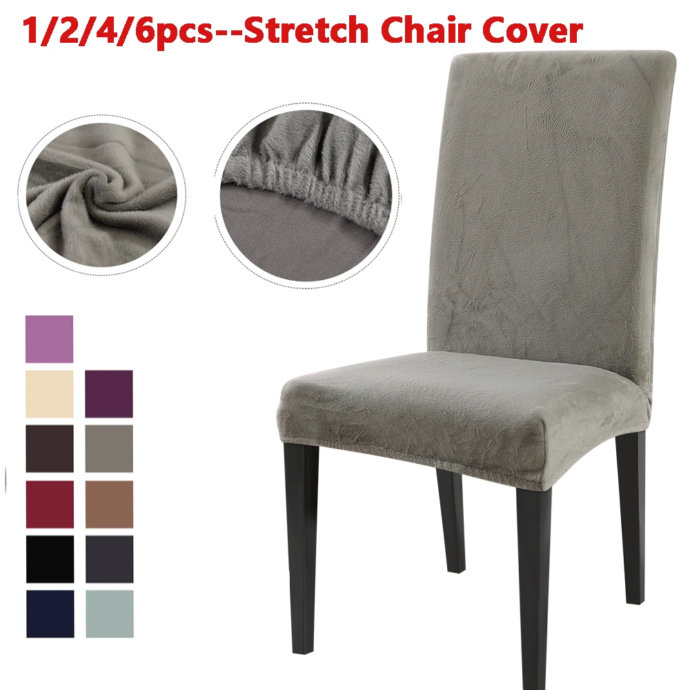 Новые мягкие стрейч Обеденный Стул Cover Protector съемный одноцветное Цвет сиденье