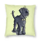 Двусторонний чехол для диванной подушки, с изображением гигантского шнауцера