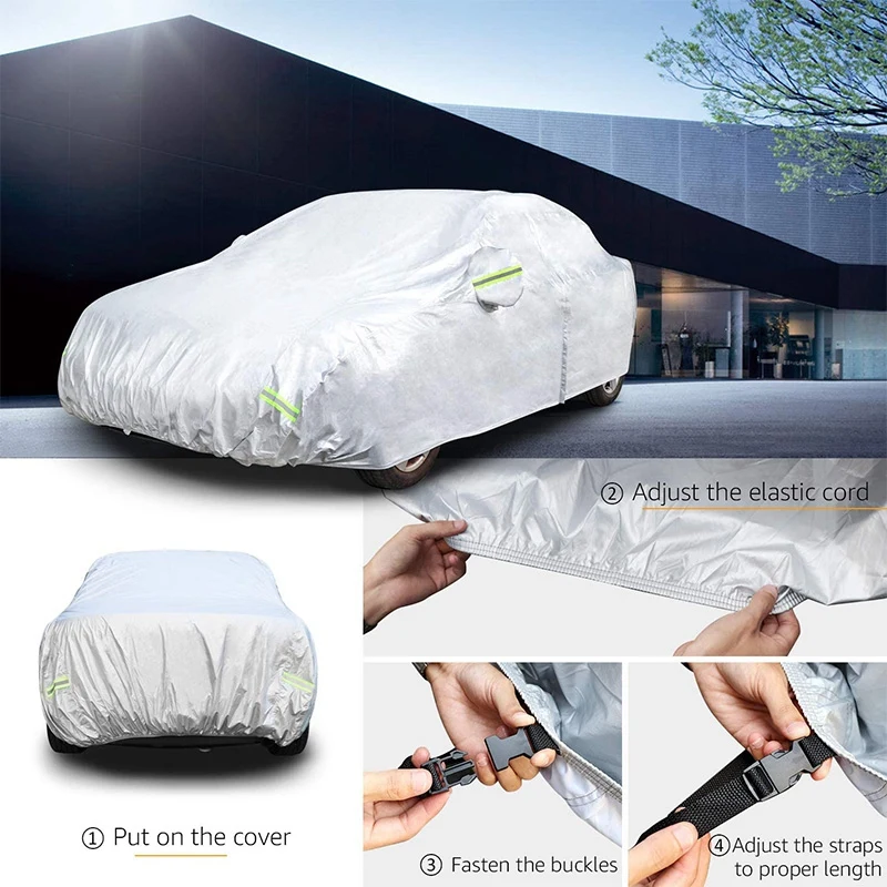 

Universal Car Covers Indoor Outdoor Cover Sun UV Snow Dust Resistant Protection Cover for Sedan