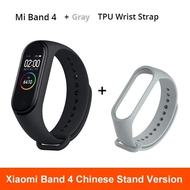 Xiaomi MiBand 4 1 S Смарт-браслет с сенсорным экраном для Android IOS 1 S фитнес Xiaomi Mi Band 4 - Цвет: add gray strap