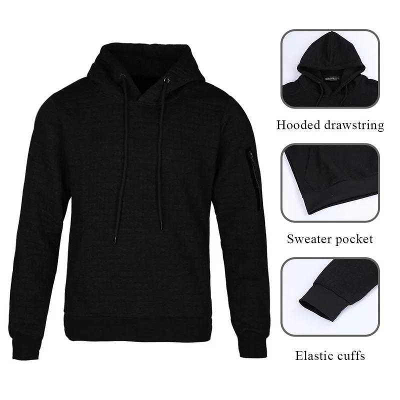 Свитер мужские повседневные Пуловеры Slim Fit Джемперы новые модные мужские s свитер с капюшоном однотонные осенне-зимние теплые Femme мужская одежда