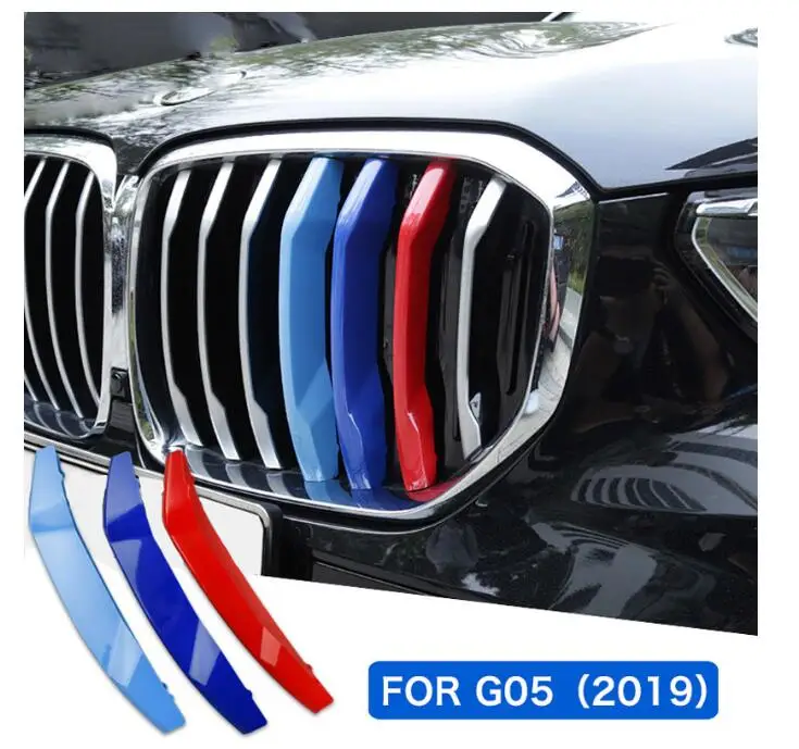 3 шт. передняя Накладка на решетку автомобиля для BMW X5 G05 2019 года|Лепнина интерьера|