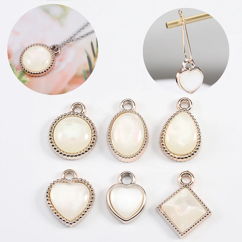 10 шт. цепочка для свитера CCB ожерелье с кулоном в форме сердца и квадратной капли