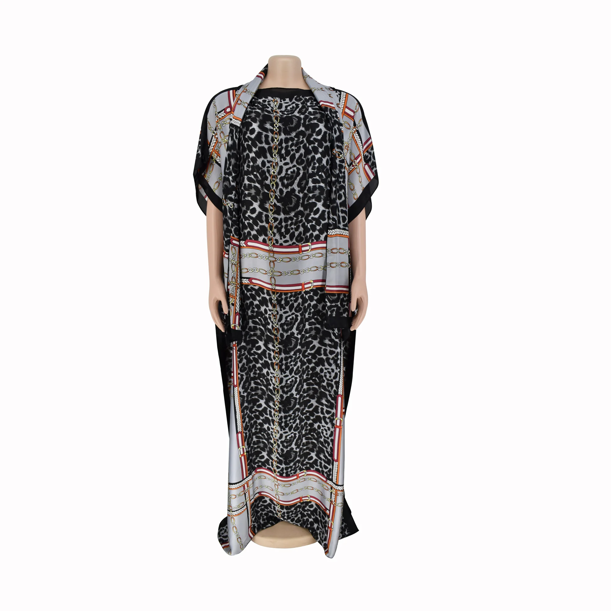 Модное Длинное повседневное женское платье Tilapia шелковое летнее прямое - Фото №1
