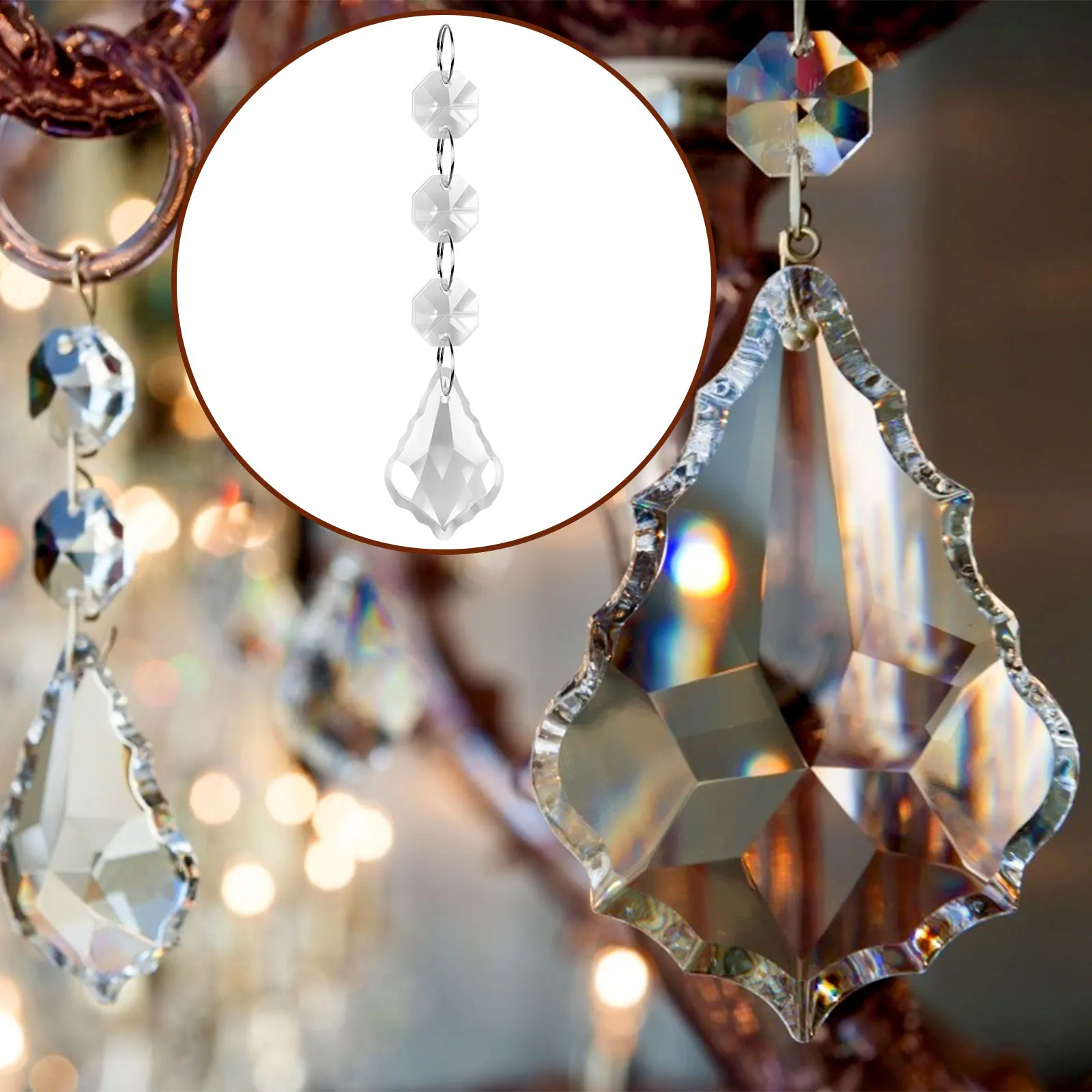 20 Pieces Clear Chandelier Crystal Teardrop Chandelier Pendants Prisms Crystal