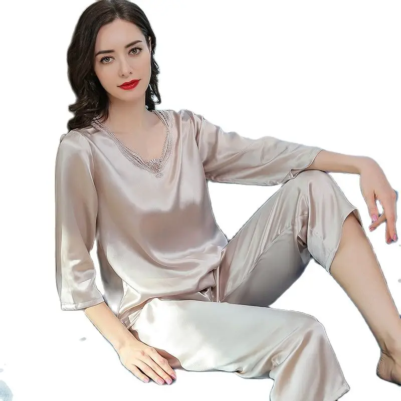 Женский Летний Тонкий костюм T77192 с длинным рукавом простые свободные топы для