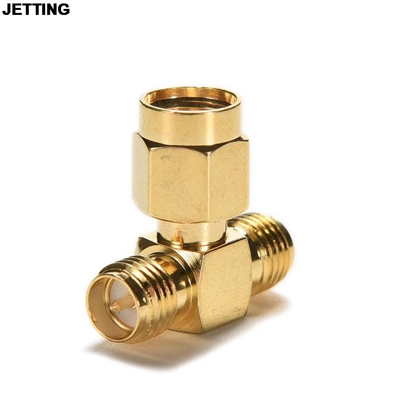 Адаптер JETTING Triple 1M2F RP.SMA jack папа мама т разъем FM 1 шт. Прямая поставка|Компьютерные