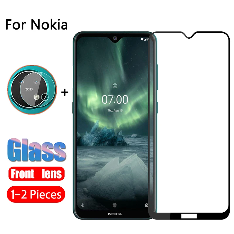 

2/1Pcs Full Cover Protective Tempered Glass for Nokia 2.2 3.2 6.2 7.2 Camera Len Screen Protector Film On nokia 2.2 3.2 6.2 7.2