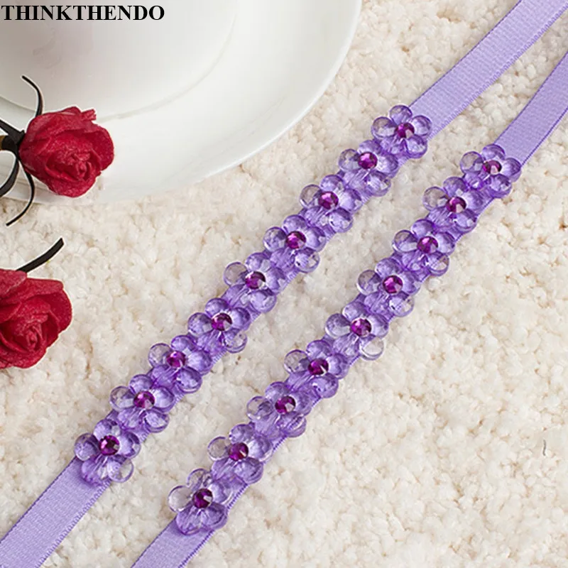 Women Bra Strap Flower Rhinestone Decoration Invisible Elastic Shoulder Straps for Bridal Wedding Party |