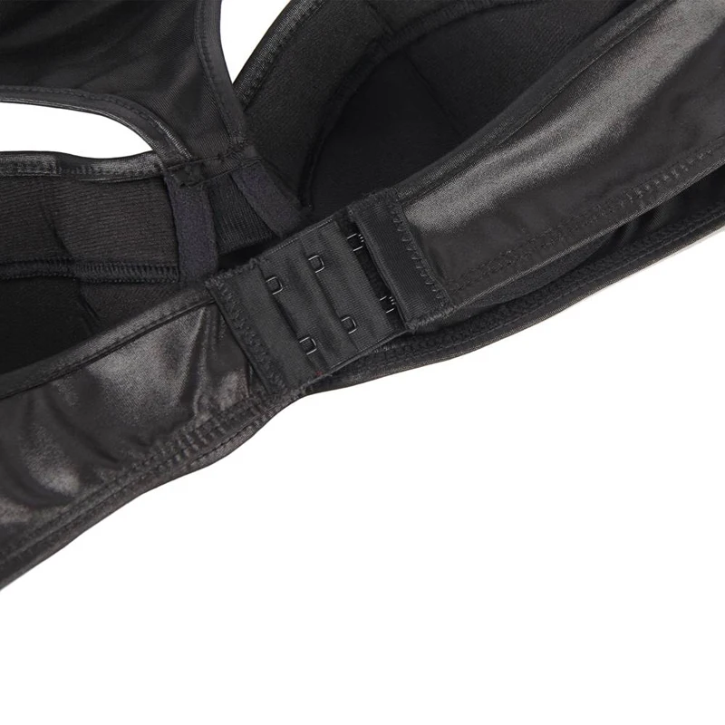 Черная искусственная кожа сексуальное женское белье набор для женщин Большие