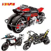 680 city motorcycle building blocks machinery toys racing motorbike sets models kits brick gift