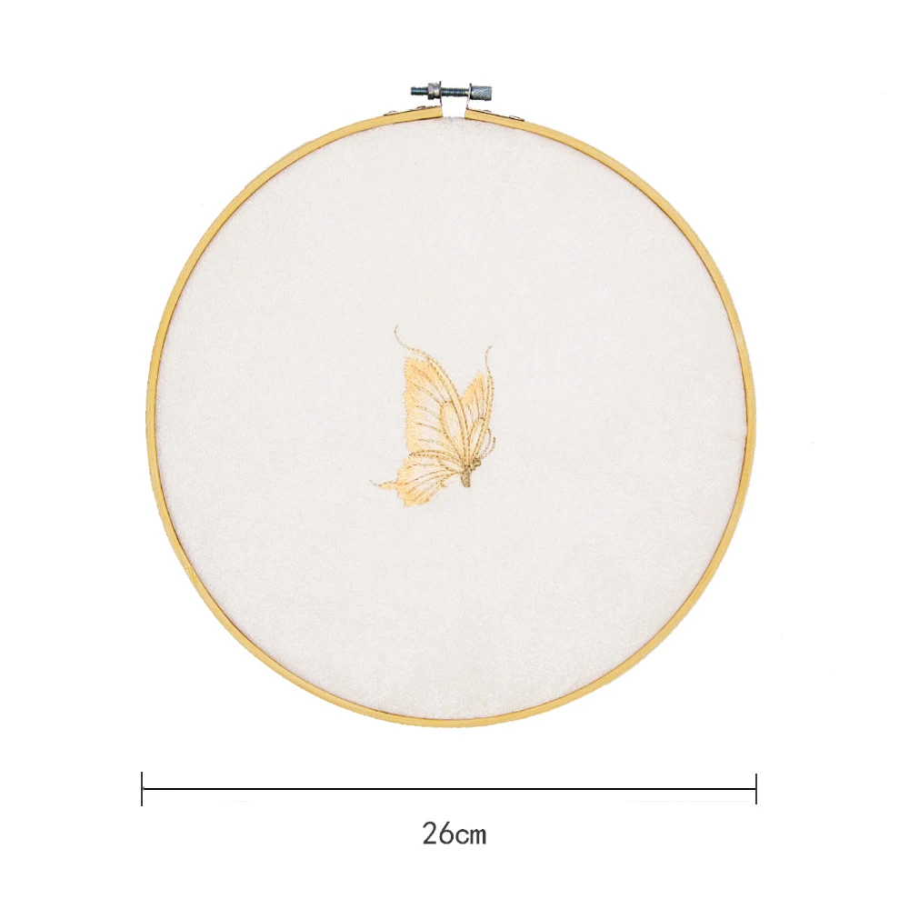 

One piece handmade wall desk decorations home shop bar wedding scene ornaments Satin embroidered small butterfly No.QY001-B