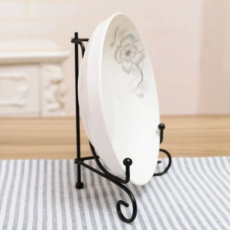 

2pcs Storage Rack Stand Art Iron Display Stand Bracket Support Frame Holder for Bowl Plate Photo Picture Frame Home Decor Tools