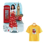 Наклейки для одежды с изображением Лондонской девушки