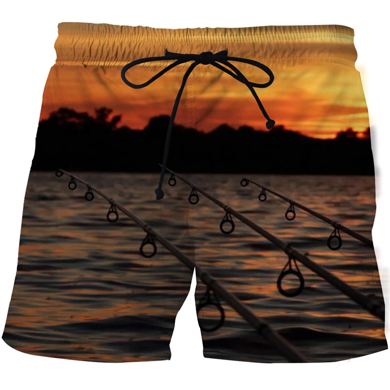 

Summer Men Shorts 3D Printed Angler Banana fish man swimsuit trunks Quick-drying Beach Shorts Men swimming trunks men Bermudian