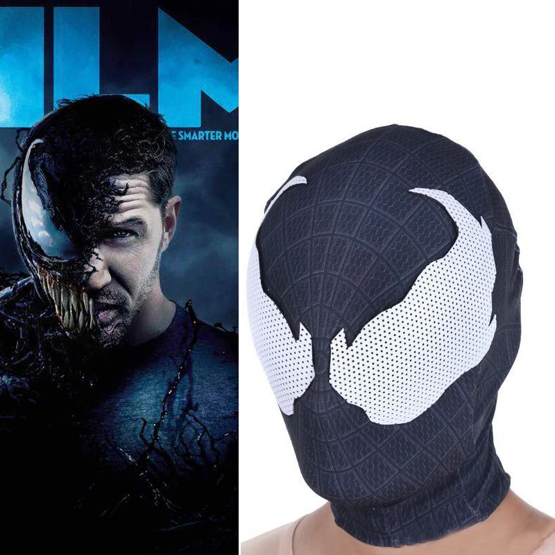Косплей Реквизит Venom Маска Спандекс террор темные маски Человека паука женские
