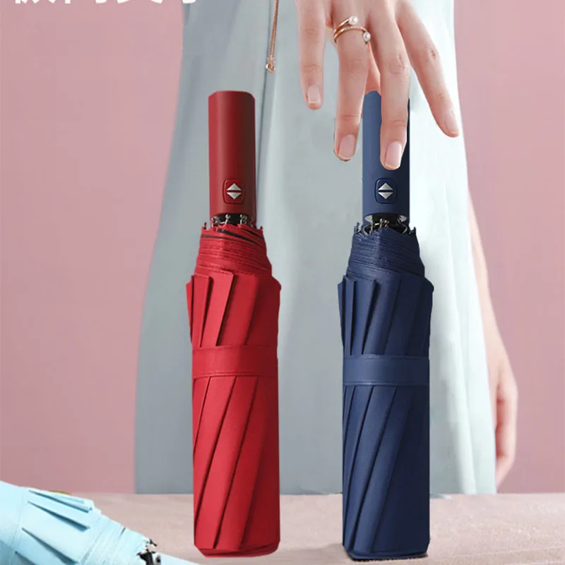 Автоматический складной зонт 12K для мужчин и женщин большой от дождя ветра 105 см