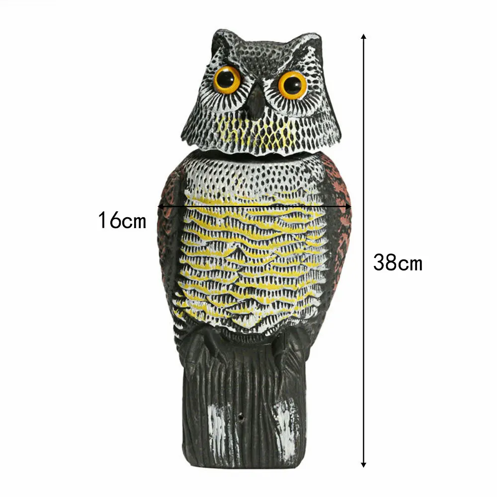 

Горячая Распродажа Реалистичная вращающаяся голова совы, пугало, защита совы, репеллент от вредителей контроль, пугало, садовый двор