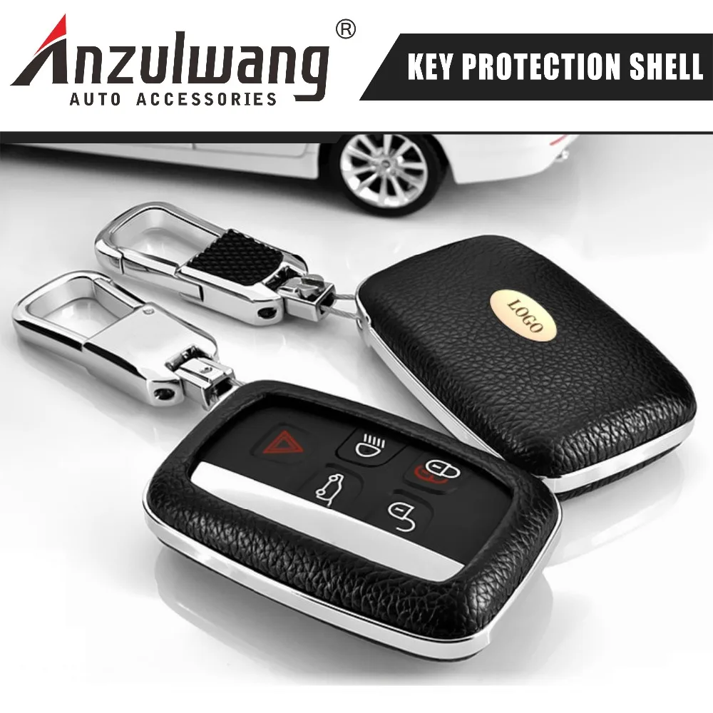 ANZULWANG 2017 новые кожаные чехлы для ключей Land Rover дальномер Aurora Freelander 2 found 4 Jaguar пульт