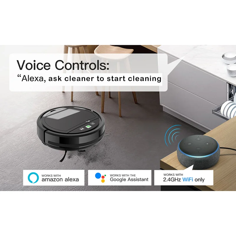 

Tuya App Control Robot Vacuum Cleaner Wifi Smart Cleaning Sweeper Route Planning Vacuum Cleaner Support Alexa Google Aspiradora