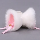 1 пара японский в стиле лолита с рисунком из аниме Заколки для волос милый кот заколки кошачьи ушки с бантом колокол Косплэй костюм оснастки заколка для волос