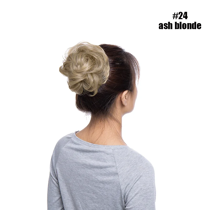 ash blonde S-noilite 40 г шиньон пончик синтетическая прическа гулька волосы для наращивания резинка для волос эластичные волосы канатная Резиновая лента женские шиньоны - Цвет: ash blonde