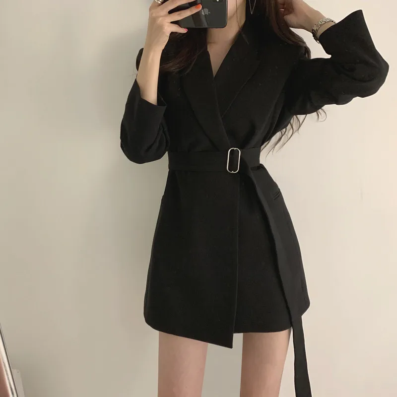 Женский офисный костюм весна-Зима 2020 модная Свободная куртка с длинными рукавами