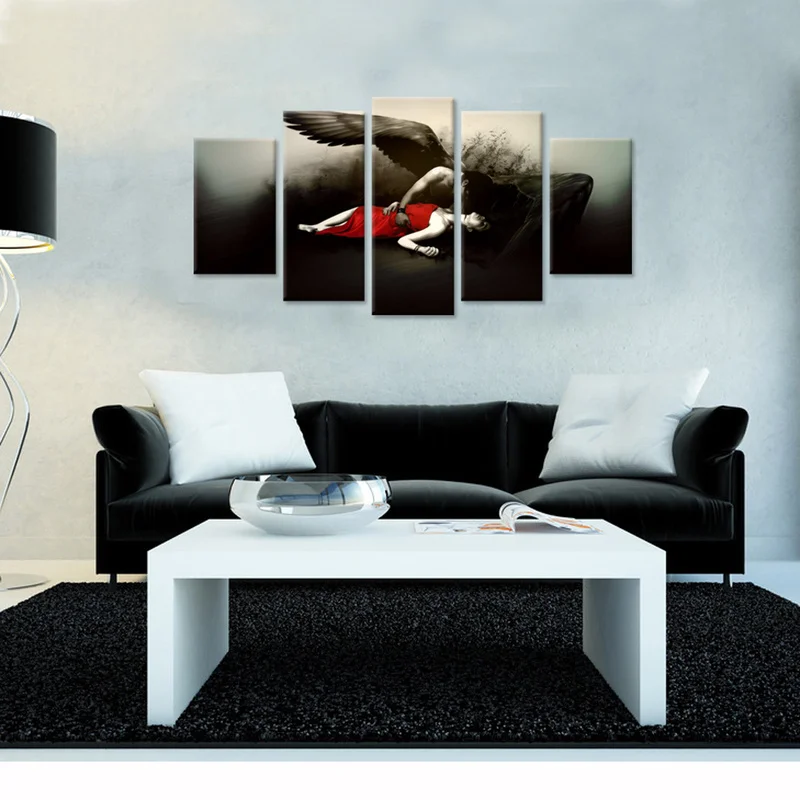 Романтическое художественное полотно 5 шт. фэнтези опавший ангел готические