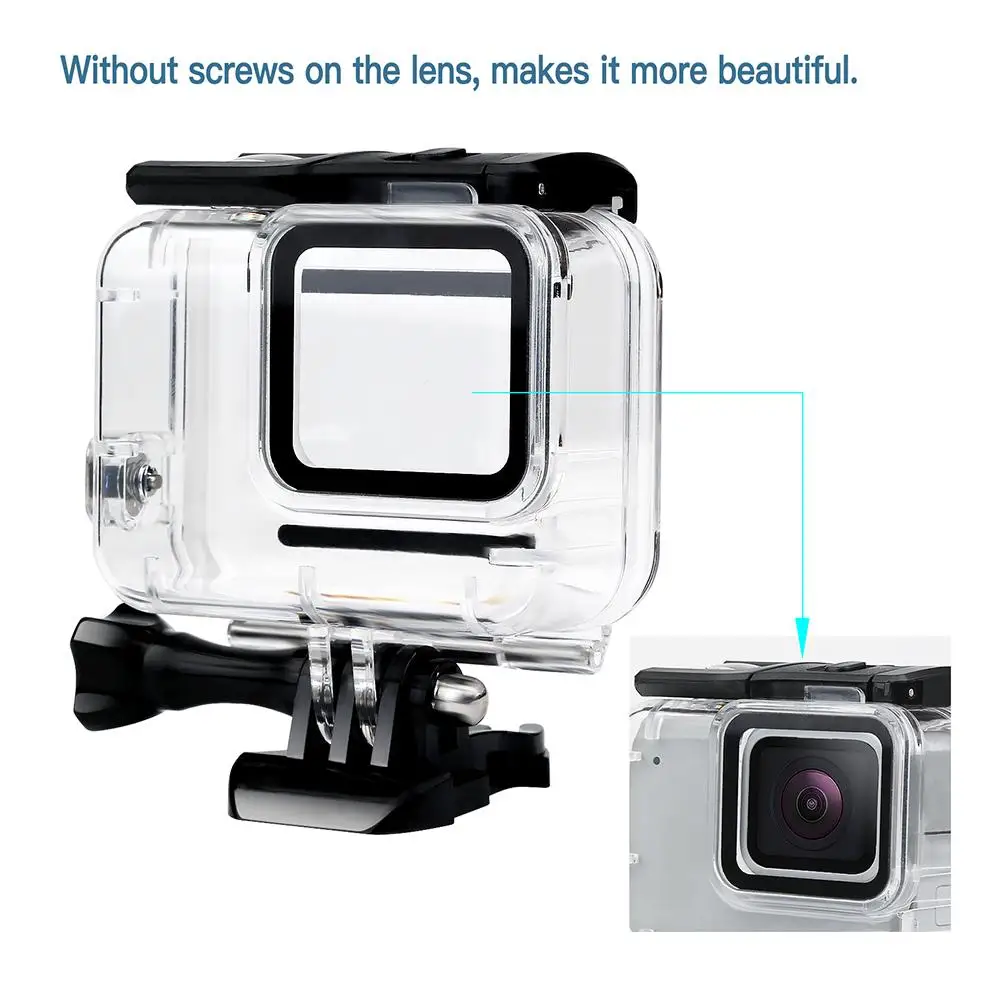 Аксессуары для Go pro водонепроницаемый чехол Gopro Hero 7 серебристо-белый подводной