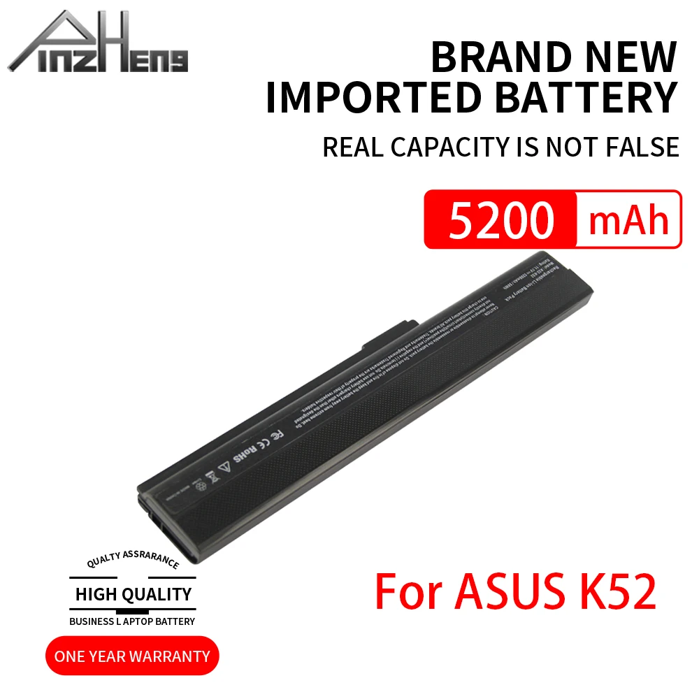 PINZHENG 5200mAh Аккумулятор для ноутбука Asus A52 A31-K52 A41-K52 A42-K52 K42F K42JB K42JK K52F K52J A52J A52F A52JB A52JK |
