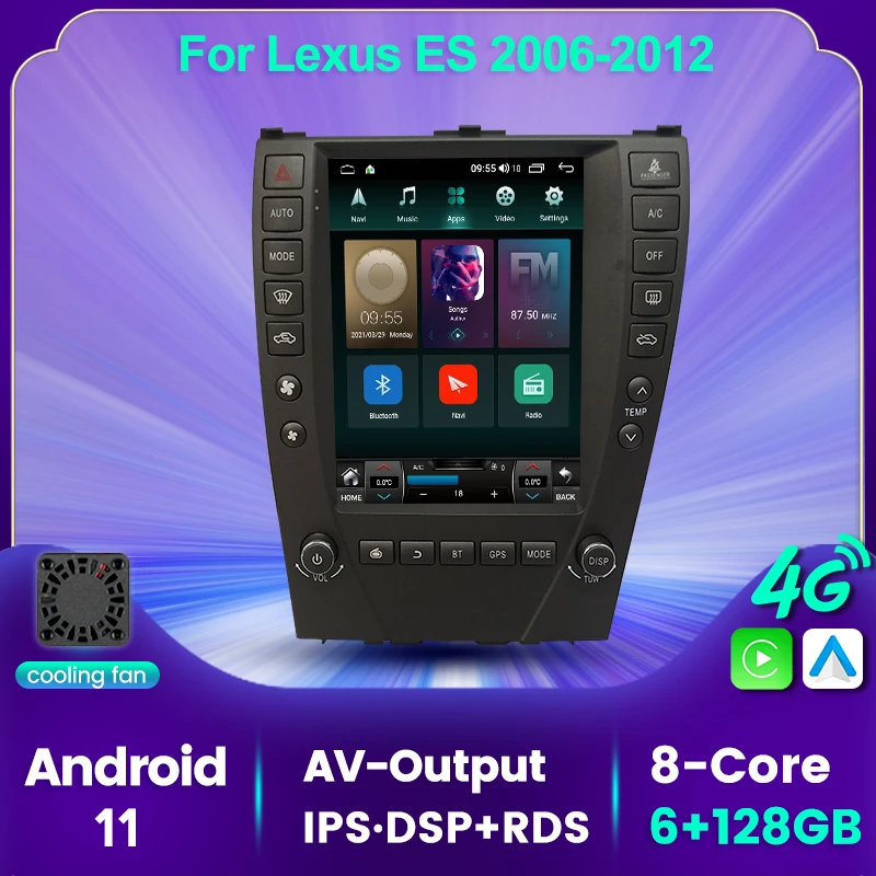 

Android 11 RDS DSP 6G+128G Car Audio Car Video Player Car Multimedia Player For Lexus ES 2006-2012 Navigation GPS NO DVD