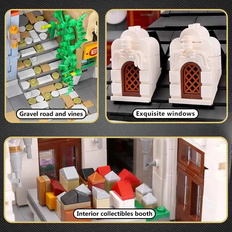 

Yeshin 0924 MOC City Street Building Toys The MOC Old Town Pub Set Assembly Model Kids Christmas Toys Gifts Building Block Brick