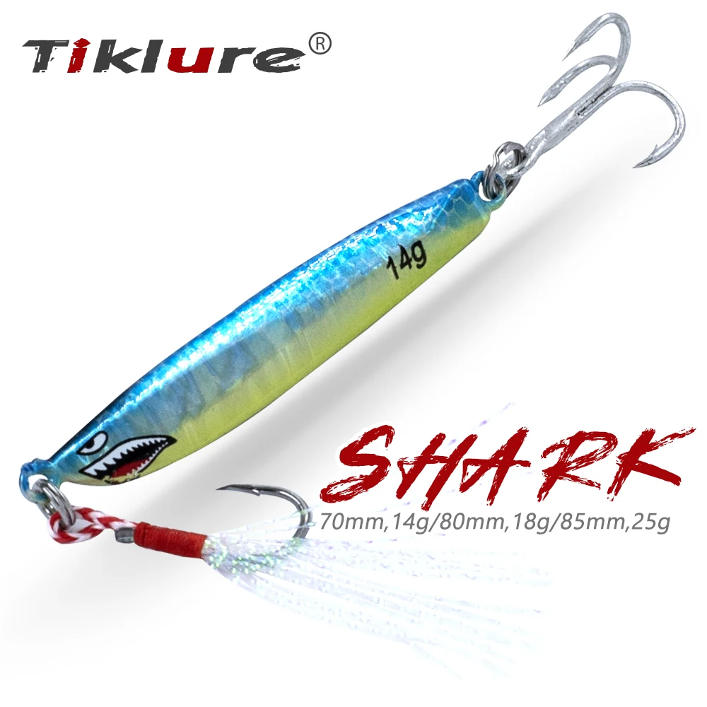 TIklure приманка для джиггинга Shark Shore металлическая литая ложка 14 г 18 25