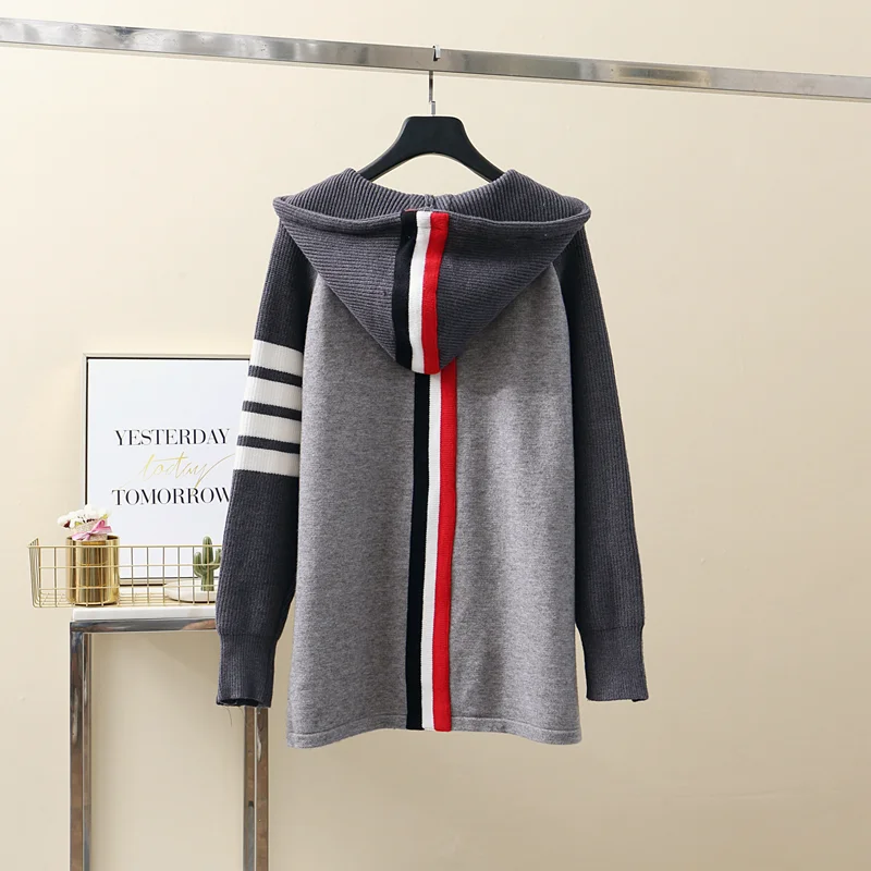 

2021 Autumn spring Women Long Sleeve Knitted Cardigan Windbreaker Casual Long Sleeve Outwear Fashion Coat Jackets Solid Women