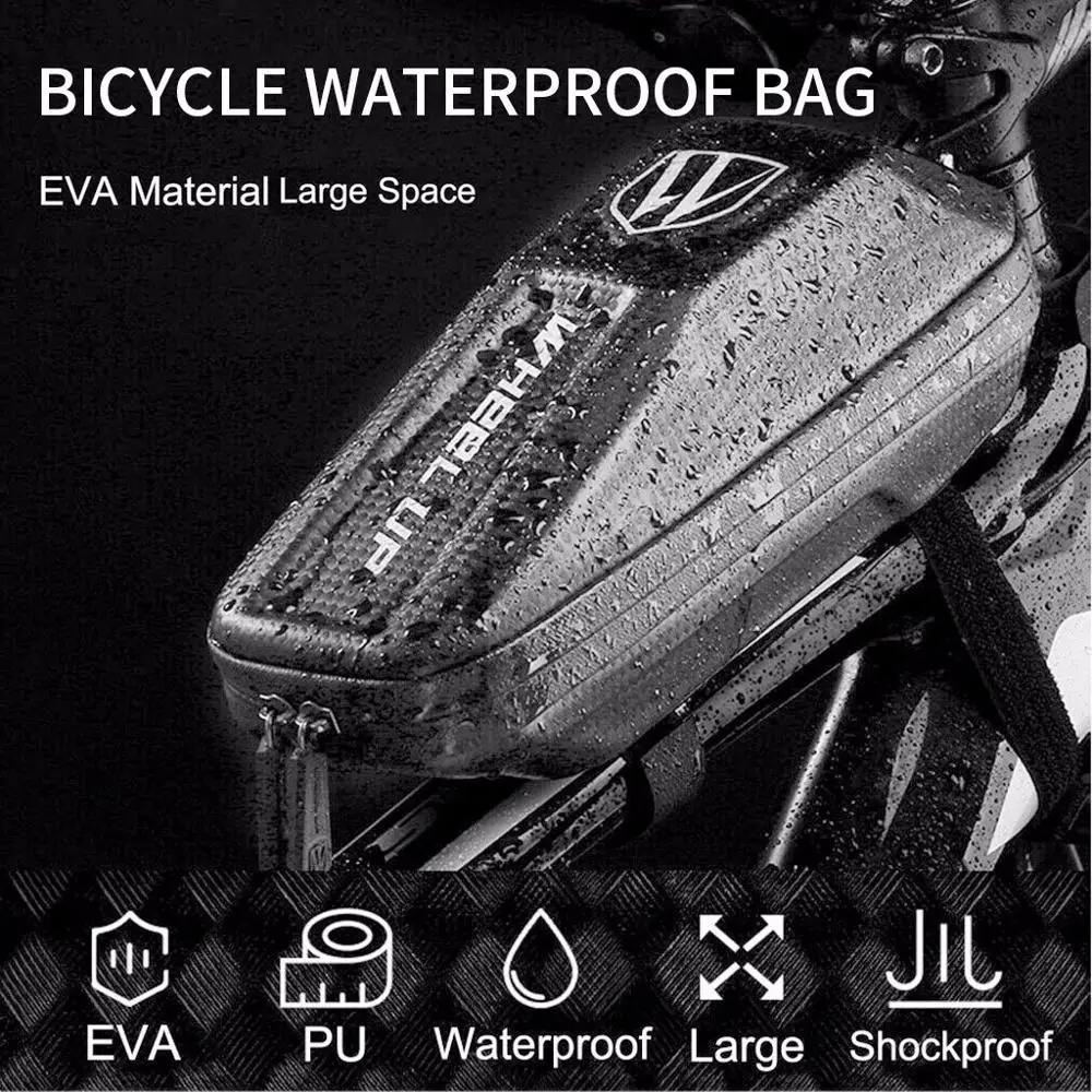 

Wheel Up Waterproof Bicycle EVA Bags Bike Front Beam Pack Tube Pannier Cycling Accessories MTB Mountain Bike Pouch