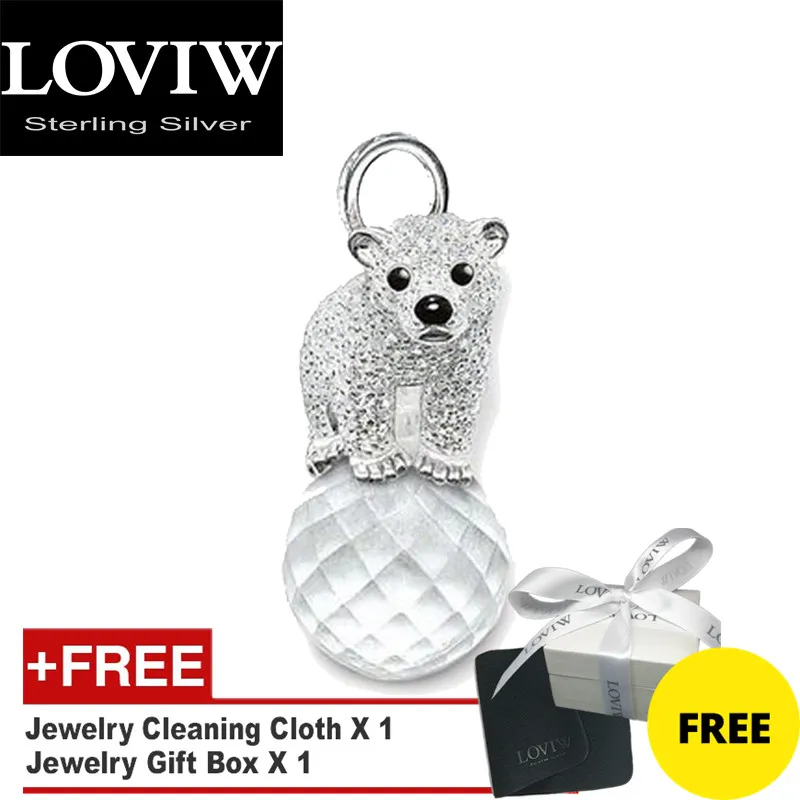 Подвеска с белым медведем зимняя новинка модные ювелирные изделия из