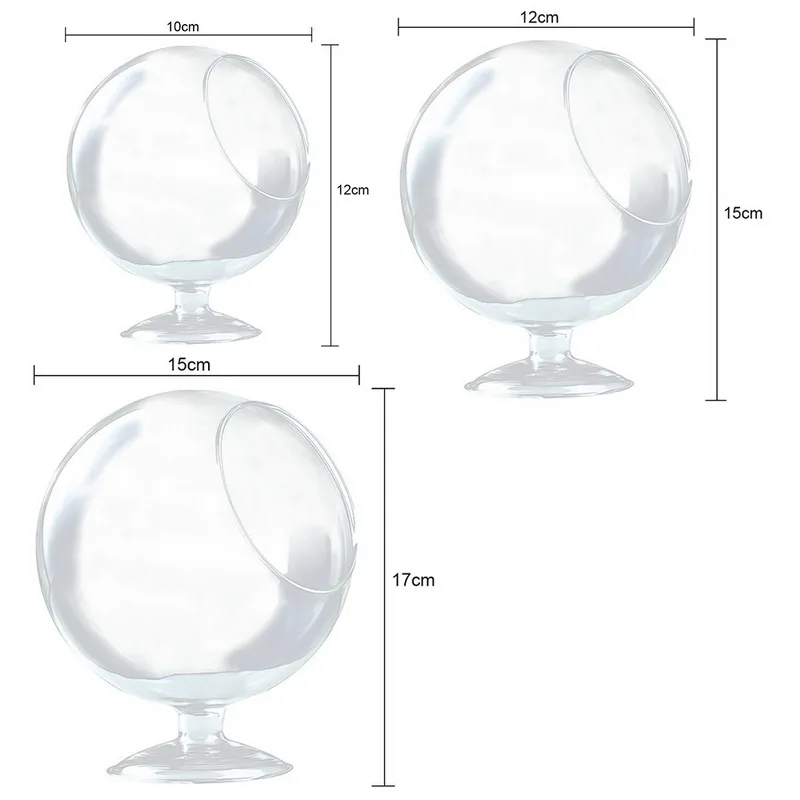 Настенный стеклянный горшок Цветочная ваза для растений гидропонный Террариум