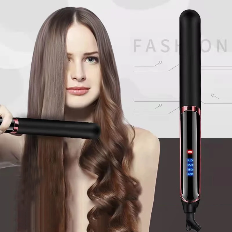 

Hair Iron Flat 2-in-1 ceramic coating Hair straightener comb hair Curler beauty care Iron healthy beauty curling irons flat iron