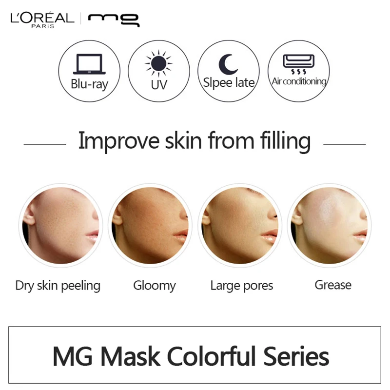Маски для лица L'Oreal MG уход за кожей очищающее и Очищающее Очищение пор