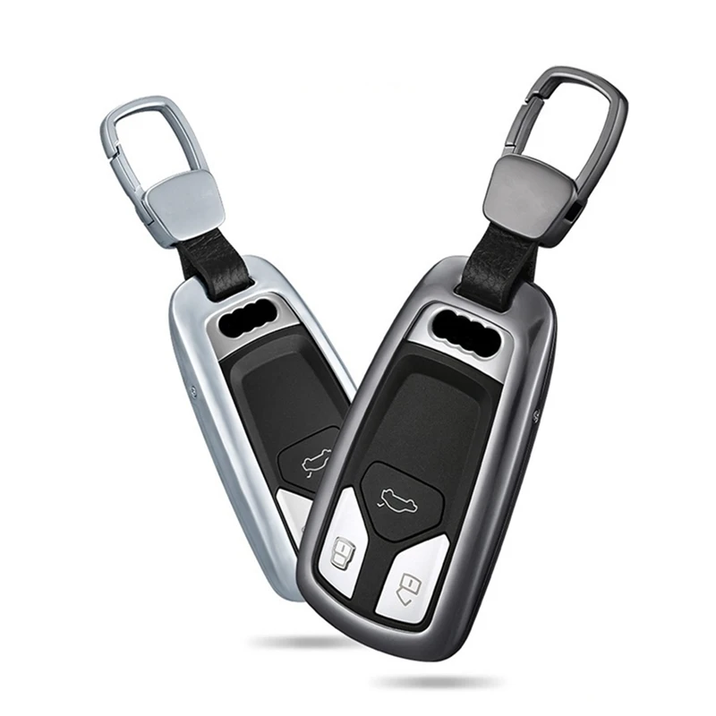 

Aluminum Alloy Car Key Case Cover/ Key Shell Holder For Audi A4 B9 Q7 4m TT TTS 8s 2016 2017 Auto Smart Key Accessories