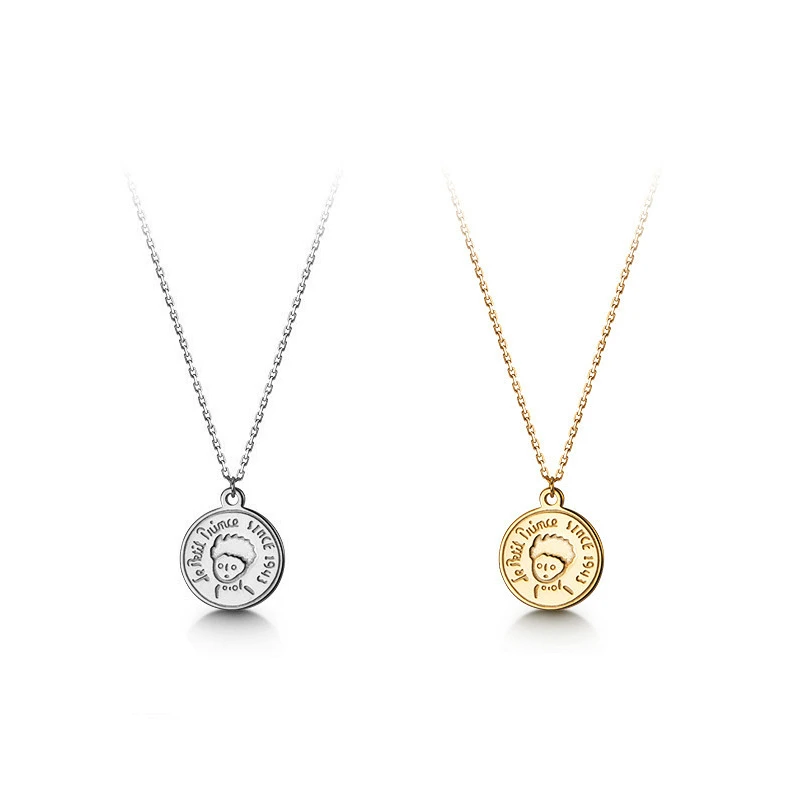 

INZATT Real 925 Sterling Silver Round 18K Pendant Necklace For Charming Women Party Minimalist Hiphop Fine Jewelry Accessories
