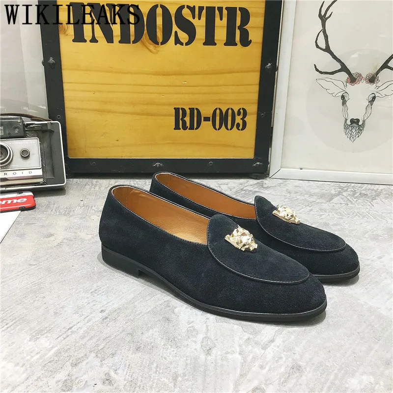 Формальные туфли мужские классические Лоферы деловые Sepatu Слипоны коричневые