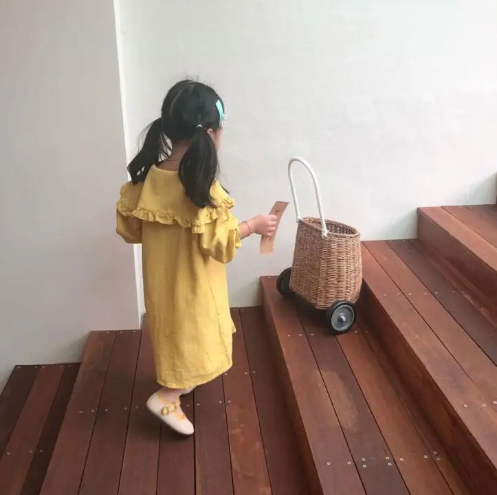 2020 Ins Summer Girl Dress Ruffles Kids Dresses for Girls Japan&ampkorean Princess Clothings | Детская одежда и обувь